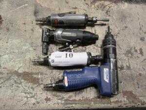(4) Assorted Air Tools (1/4" Angle Rotary Tool; 1/4" Air Die Grinders; Blue Pneumatic BP-350QC Power-Spin Riveter) *100 Industrial Dr Adrian, MI 49221