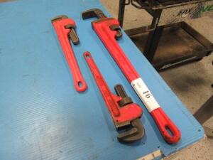 (3 Pipe Wrenches (14"/18"/24") *100 Industrial Dr Adrian, MI 49221*