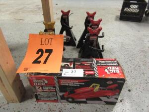 (6) Craftsman High Lift Jack Stands + (1) Big Red 2 Ton Hydraulic Service Jack *100 Industrial Dr Adrian, MI 49221*