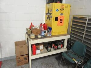 12 Gallon Flammable Cabinet w/Chemicals + (2) Cabnets + Parts *100 Industrial Dr Adrian, MI 49221*
