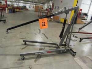Pittsburg Automotive Heavy Duty 1 Ton Folding Shop Crane w/3 Ton Long Ram *100 Industrial Dr Adrian, MI 49221*