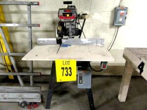 Sears Craftsman 3.5 H.P. MAX. Developed 240 Volt 12" Radial Saw; Model: 113.198900; SN: 4209.M0149; *800 S Center Street Adrian, MI 49221 Building 1*