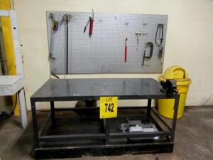 Steel Table w/Bench Vise; *800 S Center Street Adrian, MI 49221 Building 1*