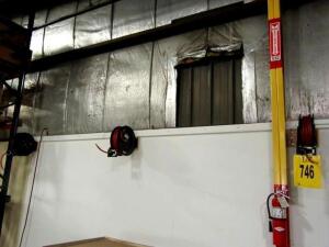 (4) Central Pneumatic Retractable Hose Reel With 50ft Air Hose *800 S Center Street Adrian, MI 49221 Building 1*