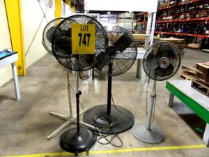 (4) Assorted Fans *800 S Center Street Adrian, MI 49221 Building 1*