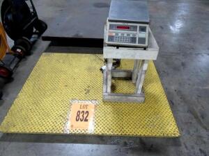 Rice Lake Weighting Systems Scale; Dimensions: 4' X 5'; Model: IQ5000DACA; SN: A13377; *800 S Center Street Adrian, MI 49221 Building 2*