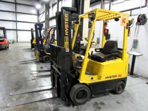 Hyster LP Forklift Model: S30XM; SN: D010H02096Z; Hours: 3429; Capacity: 2750 lb; Does NOT Come With Propane Tank; *800 S Center Street Adrian, MI 492