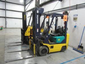Komat'su LP Forklift Model: FG15STLP-16; SN: 603406A; Hours: 10991; Capacity: 2500 lb; Does NOT Come With Propane Tank; *800 S Center Street Adrian, M