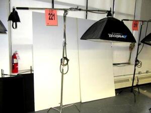 PROFOTO ACUTE D4 HEAD LIGHT W/ WESTCOTT PRO SOFTBOX 36" X 48" W/ AVENGERS D600 CHROME BOOM MINI W/ IMPACT CHROME STAND S 2 RISERS