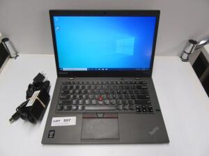 LENOVO X1 CARBON (TP00076A) CORE i5 Vpro-5300U @2.3GHZ ,8GB RAM,256GB HD,WINDOWS 10 PRO LOPTOP W/ POWER SUPPLY