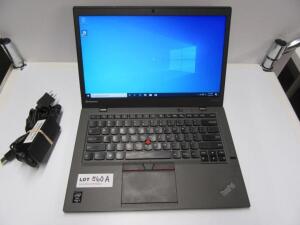 LENOVO X1 CARBON (TP00076A) CORE i5 Vpro-5300U @2.3GHZ ,8GB RAM,256GB HD,WINDOWS 10 PRO LOPTOP W/ POWER SUPPLY