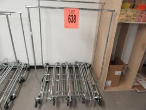 (5) GARMENT ROLLING COLLAPSIBLE RACKS