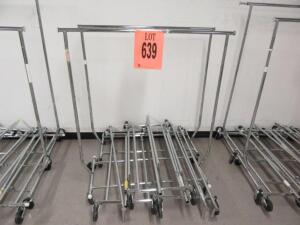 (5) GARMENT ROLLING COLLAPSIBLE RACKS