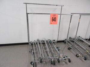 (5) GARMENT ROLLING COLLAPSIBLE RACKS