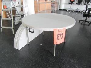 (3) 48'' ROUND FOLDING TABLES