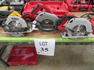 (1) MILWAUKEE CIRCULAR SAW CAT.639020 AND (1) DEWALT CIRCULAR SAW ( 4650 OAKLEYS LN HENRICO, VA 23231)