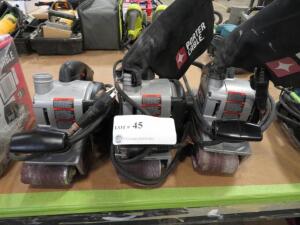 LOT OF 3 PORTER CABLE BELT SANDER MODEL: 352VS ( 4650 OAKLEYS LN HENRICO, VA 23231)