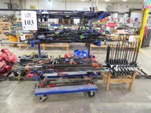 LOT OF ASST'D CLAMPS W/ METAL CART ( 4650 OAKLEYS LN HENRICO, VA 23231)