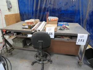 HEAVY DUTY WELDING TABLE 96" X 48 1/2" X 36"( 4650 OAKLEYS LN HENRICO, VA 23231)