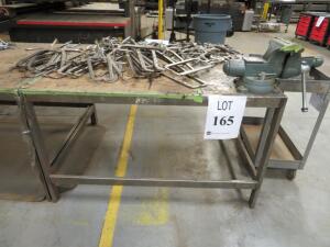 METAL TABLE W/ WILTON VISE 60" X 48" X 36" ( 4650 OAKLEYS LN HENRICO, VA 23231)