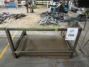 METAL TABLE W/ WILTON VISE 60" X 48" X 36" ( 4650 OAKLEYS LN HENRICO, VA 23231)