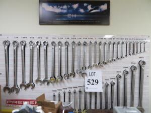 WALL TOOL RACK W/ STANDARD AND METRIC WRENCHES ( 4650 OAKLEYS LN HENRICO, VA 23231)