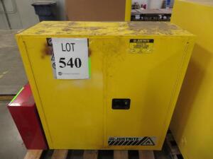 JUSTRITE FLAMMABLE LIQUID STORAGE CABINET 30 GALLON MODEL: 893000 ( 4650 OAKLEYS LN HENRICO, VA 23231)