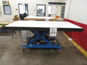 BISHAMON OPTIMUS HYDRAULIC LIFT TABLE 2000LBS CAPACITY 2000LBS MODEL: L2K-4260 ( 4650 OAKLEYS LN HENRICO, VA 23231)