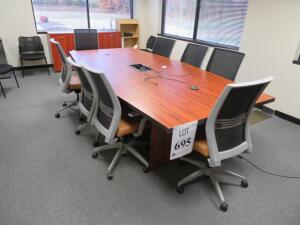 CONFERENCE TABLE W/ (10) CHAIRS 10' AND (2) CREDENZA (4650 OAKLEYS LN HENRICO, VA 23231)
