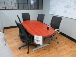 CONFERENCE TABLE W/ (5) CHAIRS 71" X 36" (4650 OAKLEYS LN HENRICO, VA 23231)