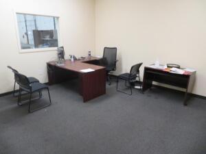 LOT OF ASST'D FURNITURE, (4) WOOD DESK, (2) 1 PERSON CUBICALS W/ (4) CHAIRS (3910 TECHNOLOGY CT SANDSTON, VA 23150)