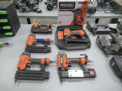 (6) ASSORTED RIGID AIR STAPLERS