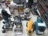 (3) ASSORTED HANDHELD SANDERS, (1) DEWALT PLANER,(1) MULTIFUNCTION POWER TOOL, (1) MAKITA PLATE JOINER & VIRUTEX AB181 VD ROUTER