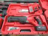 (2) MILWAUKEE BATTERY OPERATED SAWZALL'S MODEL 2471-20, (2) MILWAUKEE BATTERY OPERATED TUBING CUTTER, AND (1) MILWAUKEE BATTERY OPERATED DRILL / DRIVE - 3