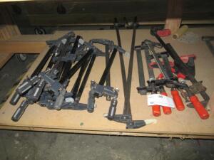 (LOT) 50 ASSORTED CLAMPS AND VISE GRIPS