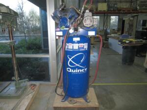 QUINCY 5 HORSEPOWER 60 GALLON TWO STAGE COMPRESSOR MODEL QT-54-VERTICAL