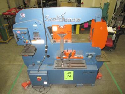 SCOTCHMAN INDUSTRIES DO 120-24M DUAL OPERATOR IRONWORKER INCLUDES 120 TON PUNCH, SINGLE SHEAR, PLATE SHEAR AND RETANGLE NOTCHER