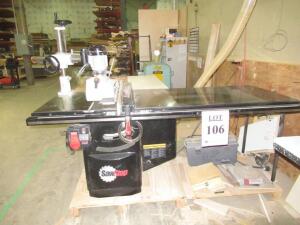 SAWSTOP 10" PROFESSIONAL CABINET SAW MODEL CB 53480 WITH MAGGI ENGINEERING STEFF 2038 POWER FEEDER