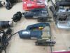 (LOT) ASSORTED ELECTRIC HAND TOOLS, (HEAT GUNS, JIG SAWS, BAND SAW, DRILLS, ROUTERS & JOINER - 6