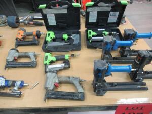 (11) ASSORTED SENCO PNEUMATIC STAPLERS