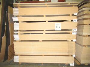 (LOT) (103) SHEETS OF ASSORTED 3/4", 1/2" 4'X8' MDF