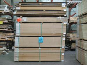 (LOT) (150) ASSORTED SHEETS OF MDF, MANITOBA MAPLE AND ACRYLIC