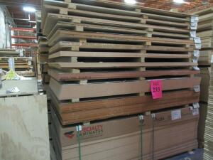 (LOT) (89) ASSORTED SHEETS OF MDF AND PLYWOOD