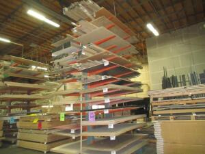 (LOT) ASSORTED WHITE OAK, AND MAPLE HARDWOOD AND ASSORTED MDF, PLYWOOD, AND ACRYLIC SHEETS
