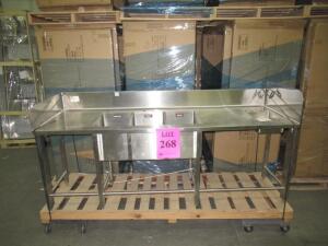 (4) 94" 3 COMPARTMENT STAINLESS STEEL SINKS