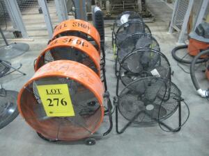 (7) ASSORTED INDUSTRIAL FANS