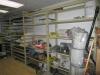 (LOT) CONTENTS OF ROOM, HOSES, ELECTRICAL WIRE, CYLINDERS, MOTORS, PUMPS, FILTERS, LIGHTS, STORAGE CABINETS AND SHELVING