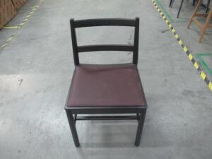 (NEW) (8) ADRIANO DESIGNS UPHOLSTERED CAF? CHAIRS DARK BROWN