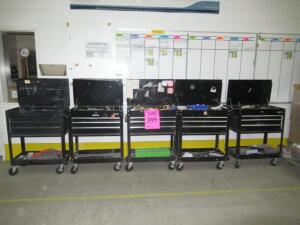 (5) US-GENERAL TOOL ROLLING CABINETS WITH ASSORTED TOOLS
