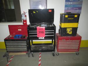 (5) ASSORTED TOOL BOXES WITH ASSORTED TOOLS